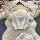 Esme Crochet Coord Set in Brown - Alamode By Akanksha
