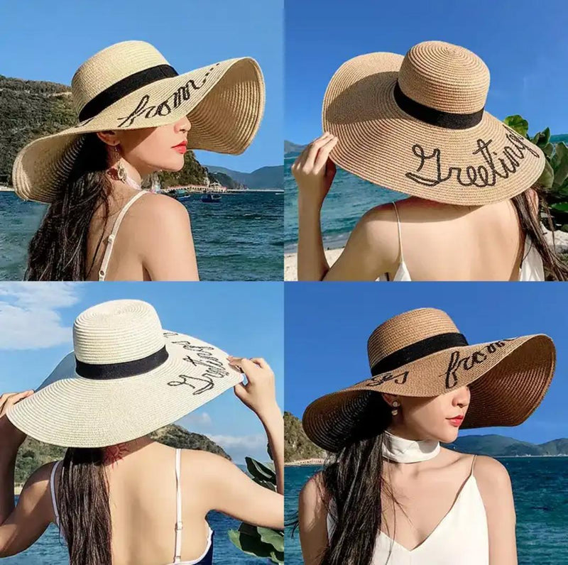 Greeting From Straw Hat-Brown