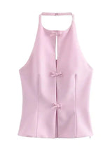 Hilton Statement Vest Knot Top