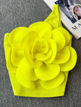 Saly Rosette Oneshoulder Top