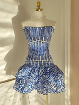 Praiano Luxe Summer Dress in Blue - Alamode By Akanksha