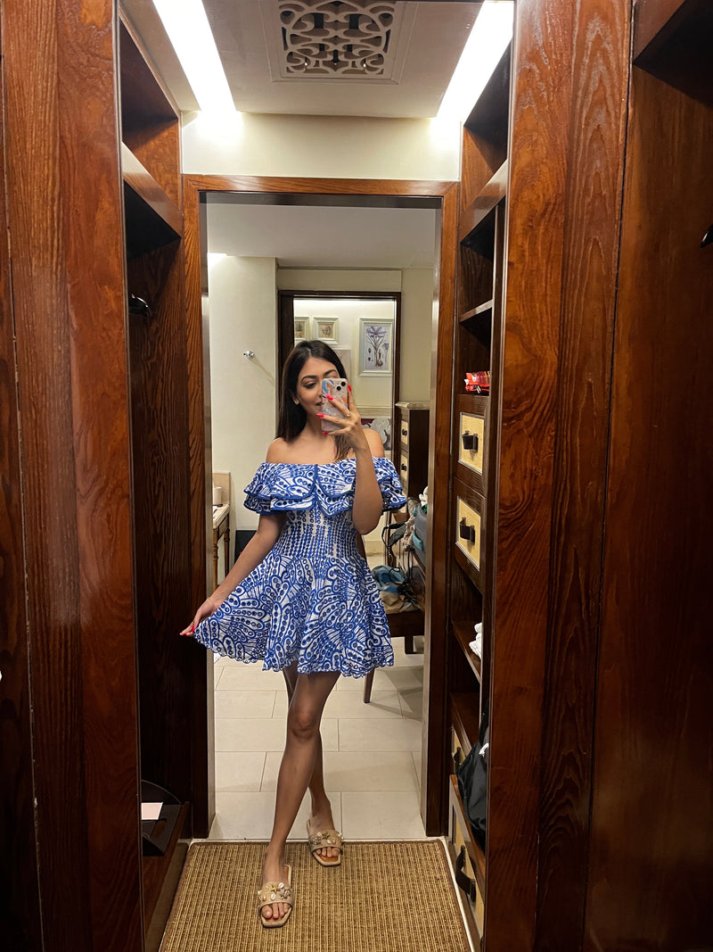 Capri Luxe Summer Dress in Blue