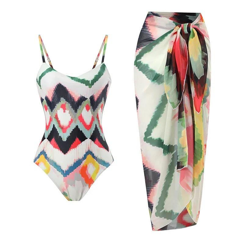 Mellisa swimsuit with Wrap skirt