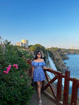 Capri Luxe Summer Dress in Blue