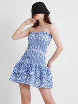 Praiano Luxe Summer Dress in Blue - Alamode By Akanksha