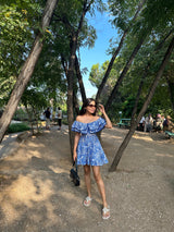 Capri Luxe Summer Dress in Blue