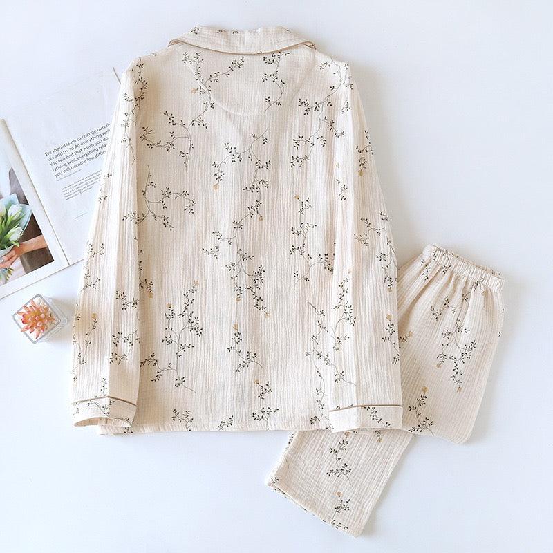 Diaz Floral Cotton Crepe Nightsuits - Alamode By Akanksha
