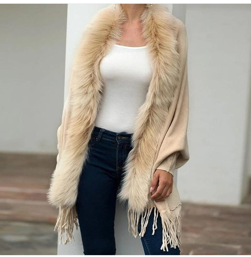 NYE Bestseller- Furry Tasseled Capes - Alamode By Akanksha