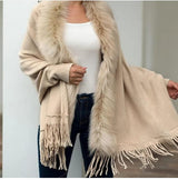 NYE Bestseller- Furry Tasseled Capes - Alamode By Akanksha