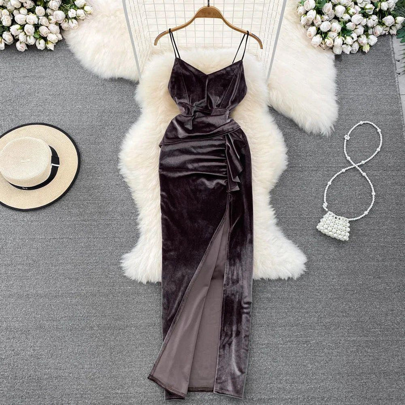 Kenzie Velvet Dress - Alamode By Akanksha