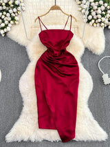Irene Luxury Satin Dress - Alamode By Akanksha