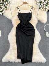 Irene Luxury Satin Dress - Alamode By Akanksha