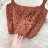 Esme Crochet Coord Set in Brown - Alamode By Akanksha