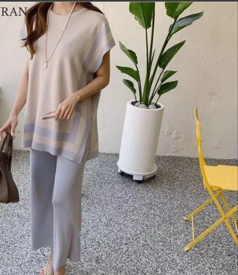 Aesthia Ribbed Coord Set - Alamode By Akanksha