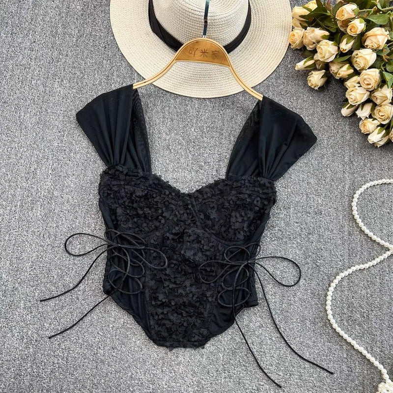 Camryn Laceup Statement Top - Alamode By Akanksha