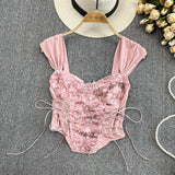 Camryn Laceup Statement Top - Alamode By Akanksha