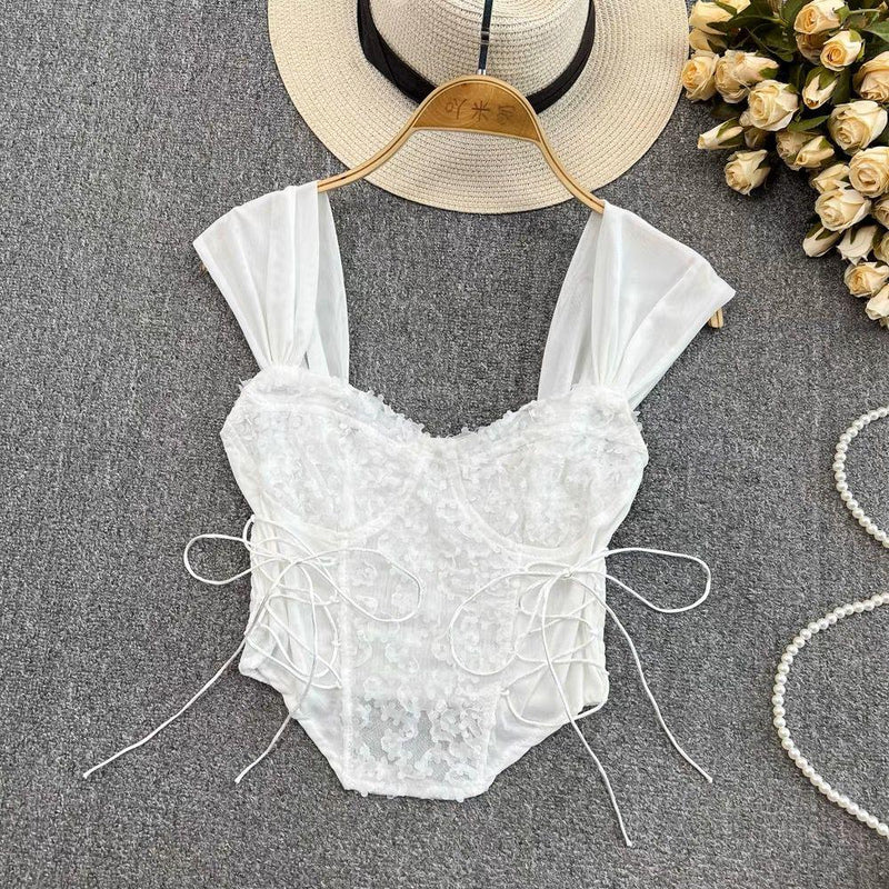 Camryn Laceup Statement Top - Alamode By Akanksha