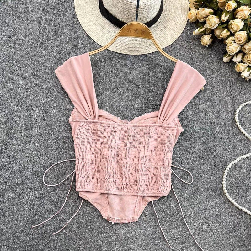 Camryn Laceup Statement Top - Alamode By Akanksha
