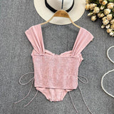 Camryn Laceup Statement Top - Alamode By Akanksha