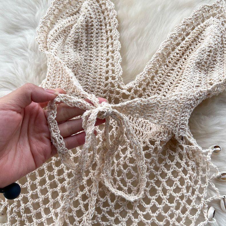 Sevilla Crochet Halterneck Top - Alamode By Akanksha