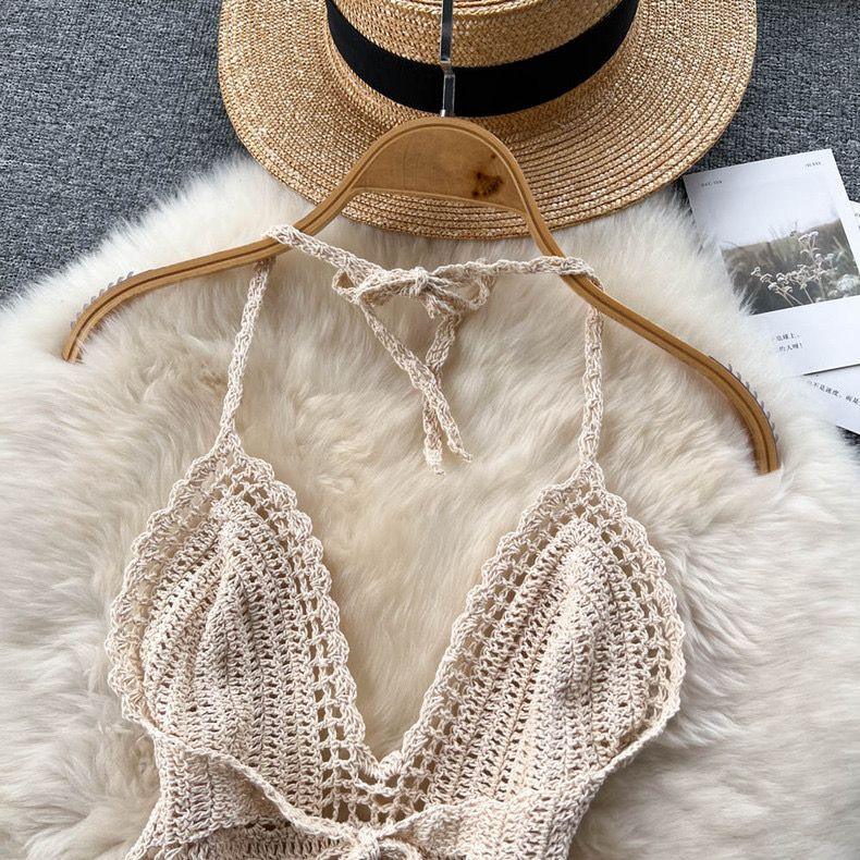 Sevilla Crochet Halterneck Top - Alamode By Akanksha