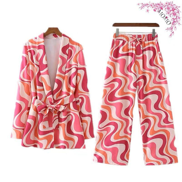 Briana Abstract Print Coord Set - Alamode By Akanksha