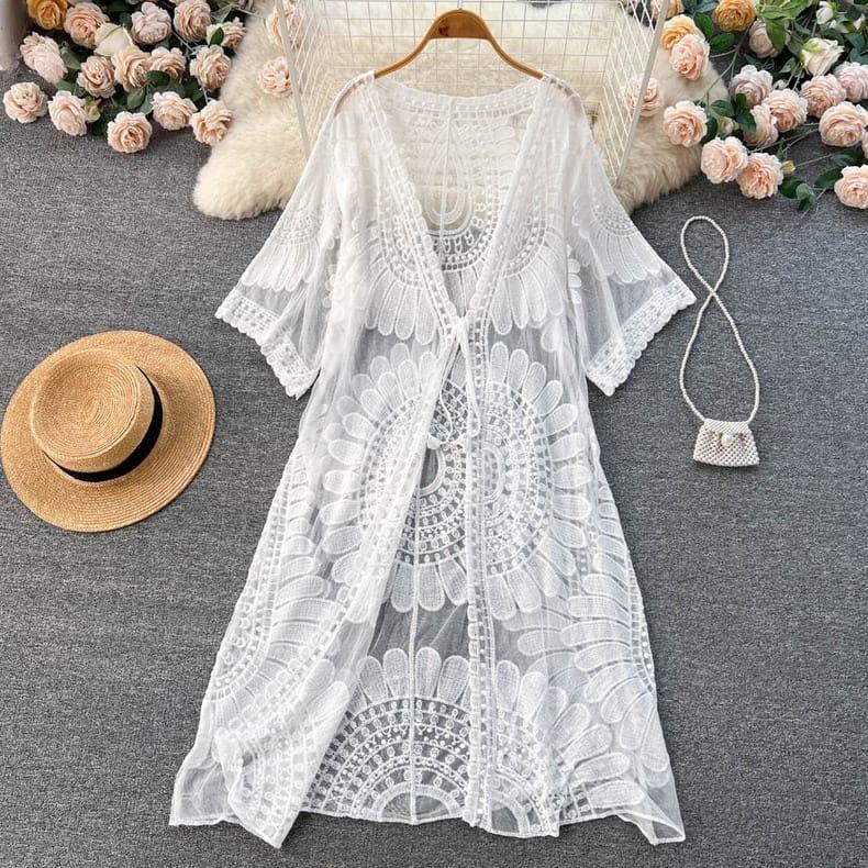 Makenna Mesh Detail Cape - Alamode By Akanksha