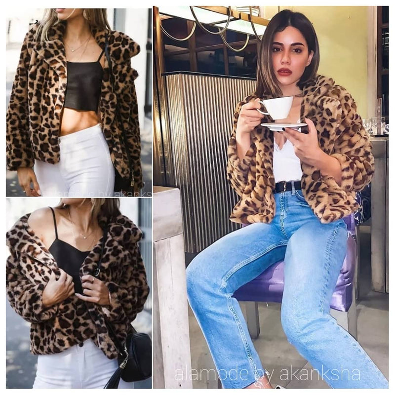 Luxury Leopard Soft Fur Jacket - Alamode By Akanksha
