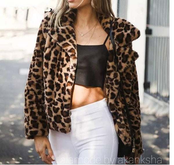 Luxury Leopard Soft Fur Jacket - Alamode By Akanksha