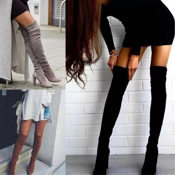 Buy Luxury Suede Heels Boots for Women Online in India a la mode