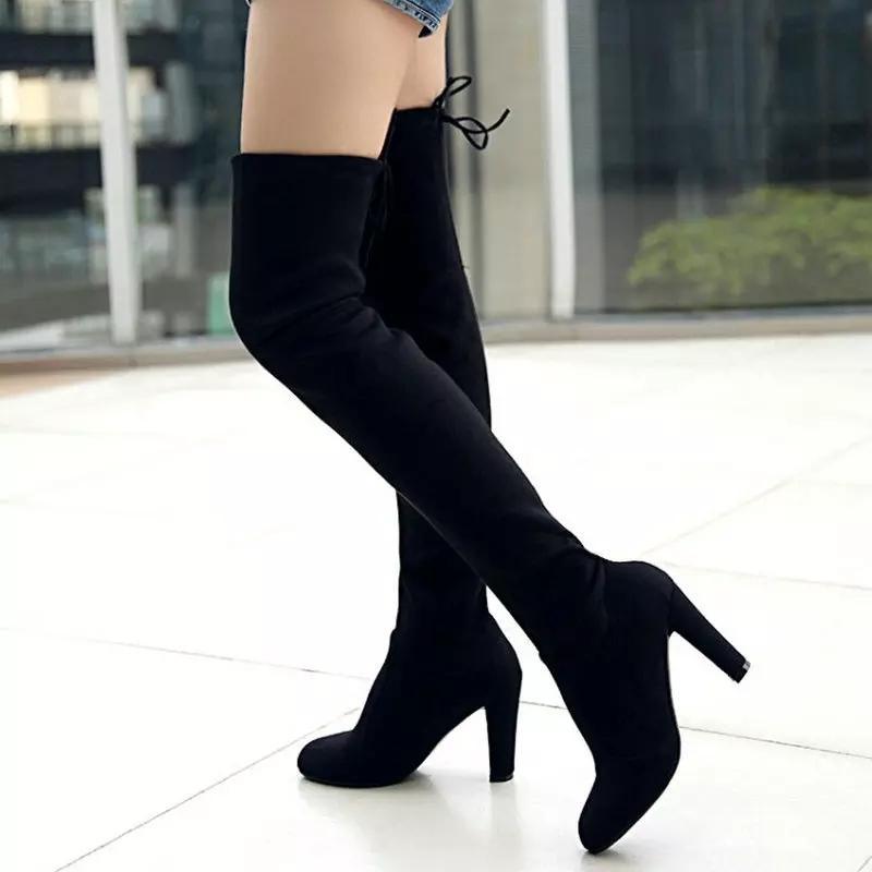 Buy Luxury Suede Heels Boots for Women Online in India a la mode