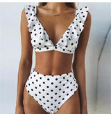 Polka Ruffled Bikinis - Alamode By Akanksha