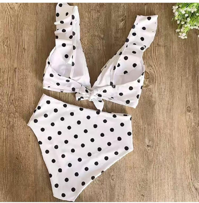 Polka Ruffled Bikinis - Alamode By Akanksha