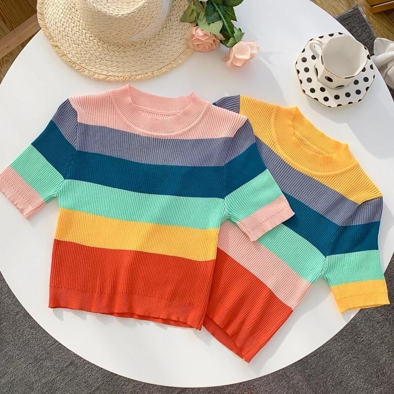 Ribbed Rainbow Tops - Alamode By Akanksha