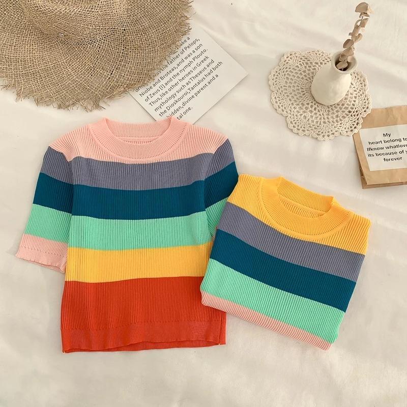 Ribbed Rainbow Tops - Alamode By Akanksha