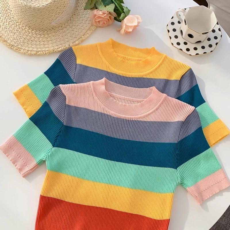 Ribbed Rainbow Tops - Alamode By Akanksha
