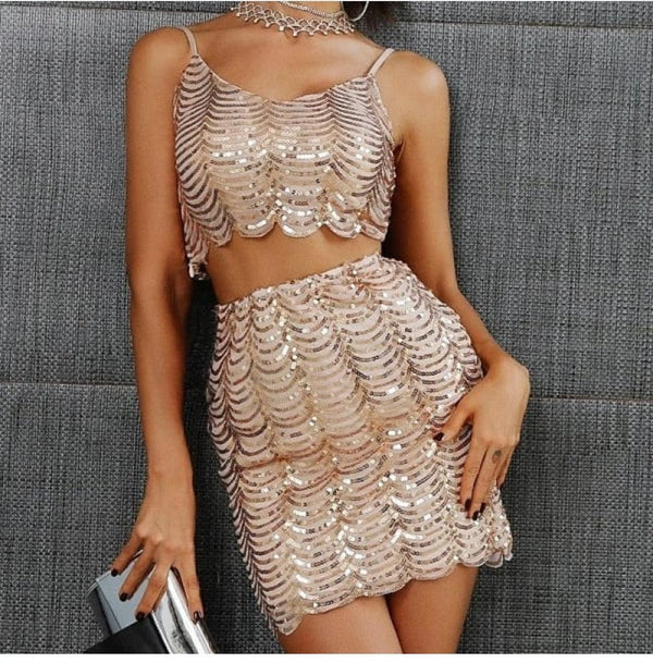 Sequined Marque Coord Sets - Alamode By Akanksha