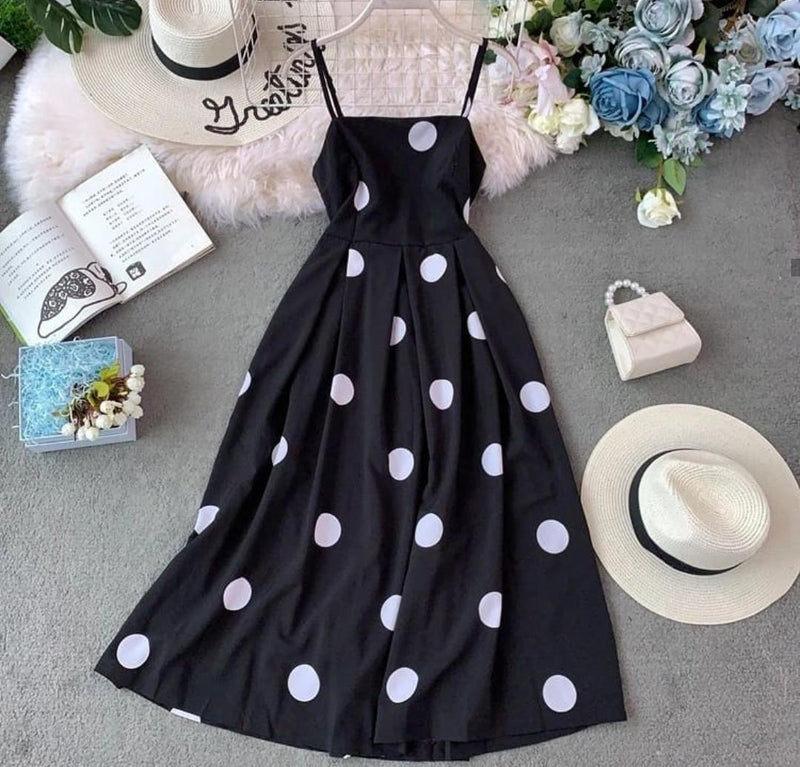 Sesta Polka Midi Dress - Alamode By Akanksha