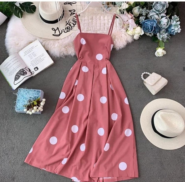 Sesta Polka Midi Dress - Alamode By Akanksha