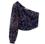 Velour Sequined Crops - Alamode By Akanksha