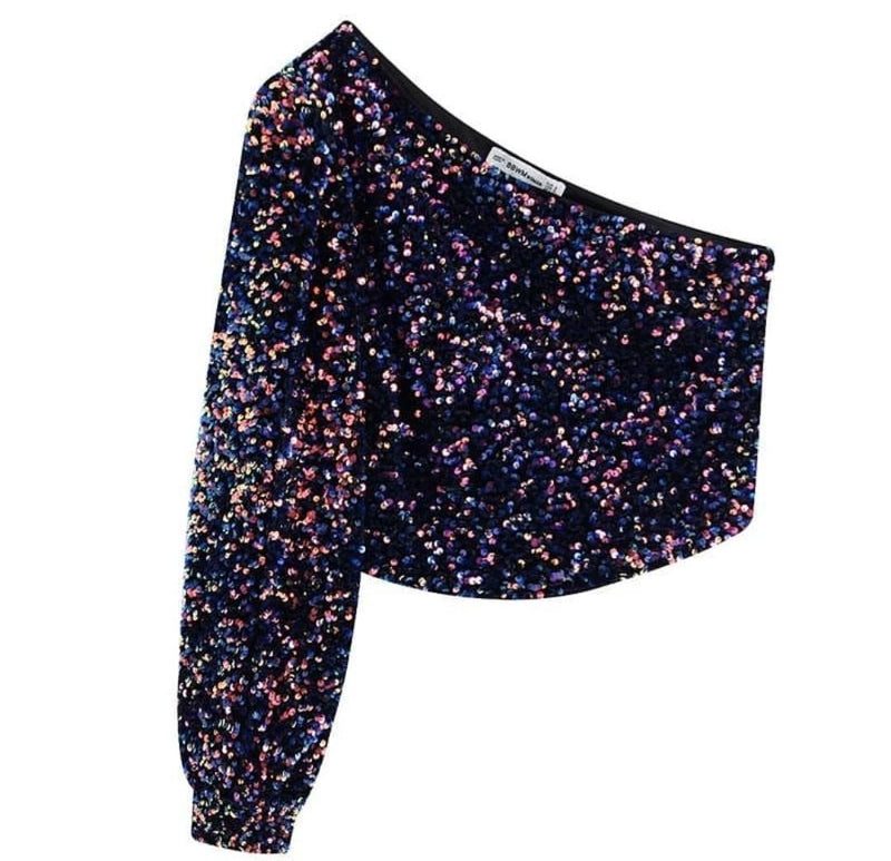 Velour Sequined Crops - Alamode By Akanksha