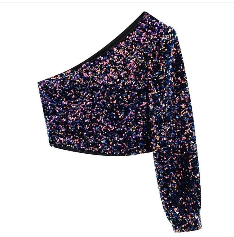 Velour Sequined Crops - Alamode By Akanksha