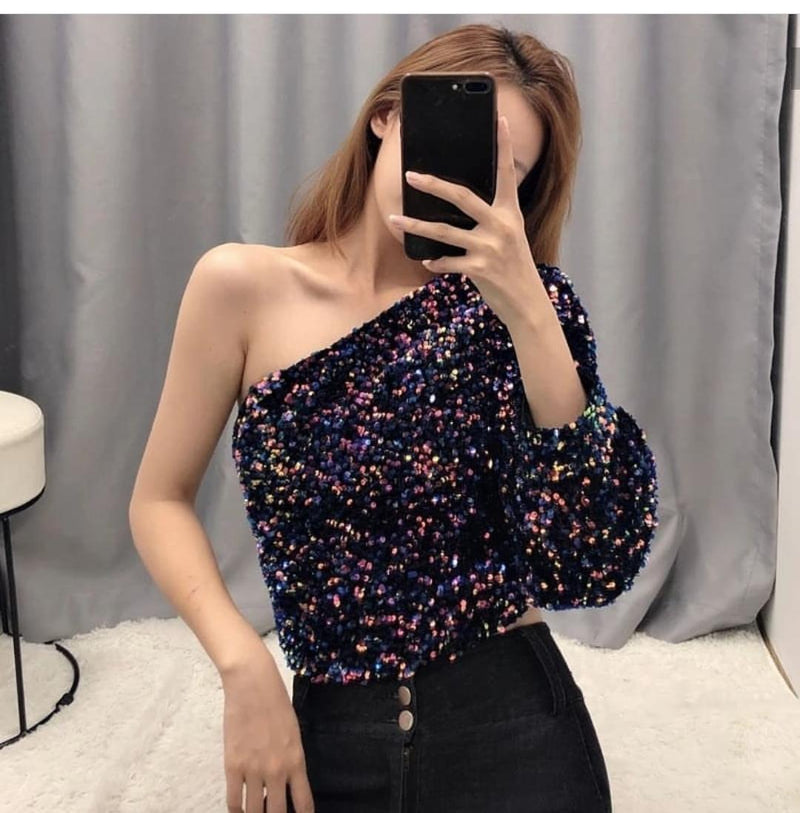 Velour Sequined Crops - Alamode By Akanksha
