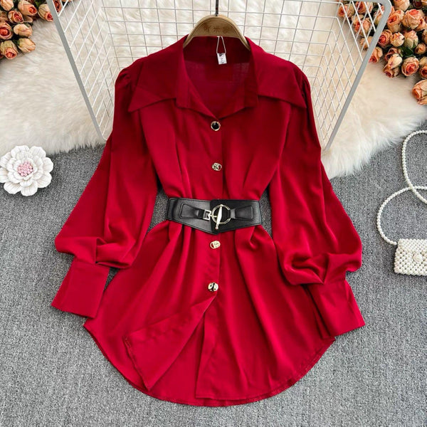 Got You Impressed Red Long Sleeve Bustier Crop Top