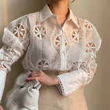 Milan Eyelet Blouse - Alamode By Akanksha