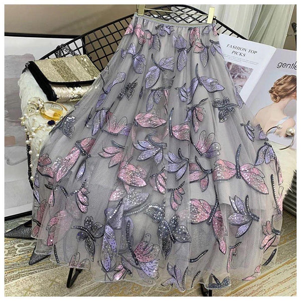Buy Black Skirt, Long Georgette Skirt, Elasticated Waistband for Full  Comfort and Beautiful fit, Inner Lining of Crape Fabric is Attached  Inside,Full Flared Skirt Skirt, (26) at Amazon.in