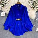 Renata Satin Shirt Dress - Alamode By Akanksha