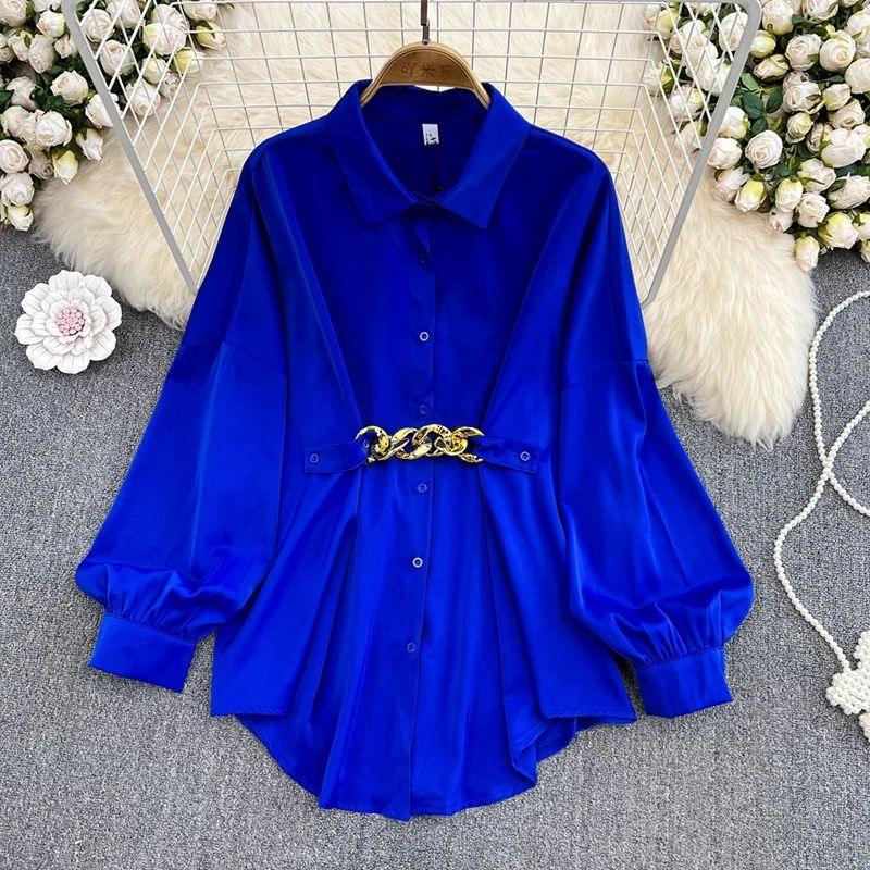 Renata Satin Shirt Dress - Alamode By Akanksha