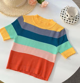 Ribbed Rainbow Tops - Alamode By Akanksha