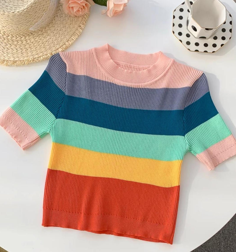 Ribbed Rainbow Tops - Alamode By Akanksha